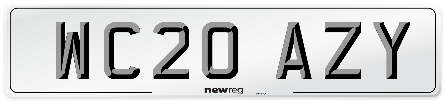 WC20 AZY Number Plate from New Reg